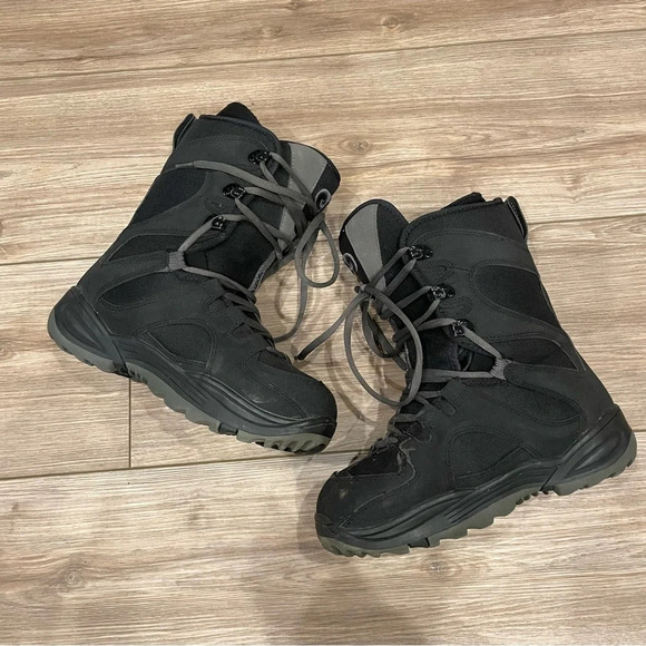 Aggression Black Men’s Snow Boots Size 8 - Picture 2 of 9